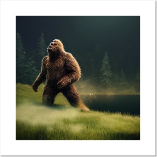 Sasquatch in Nature Posters and Art